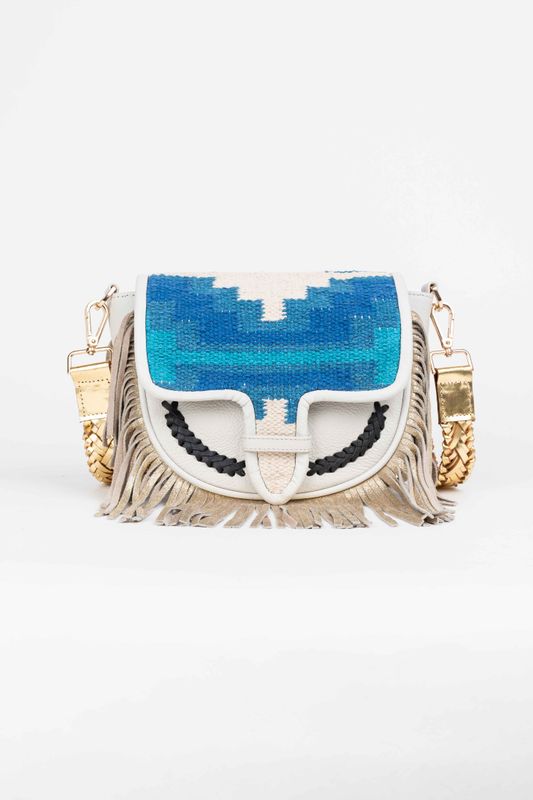 Medellin Greige & Blue Shoulder Bag Piti Cuiti