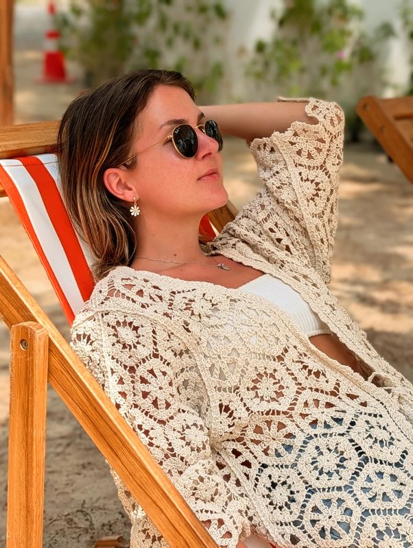 Long Crochet Kimono