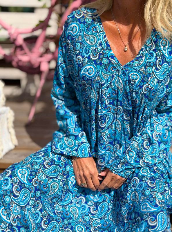 Marine Paisley Dress
