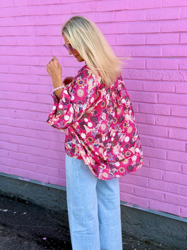 Skully Flower Blouse