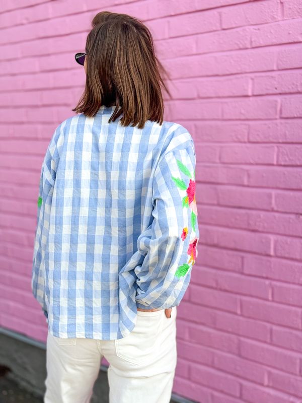 Boheme Checkered Blouse Qnuz