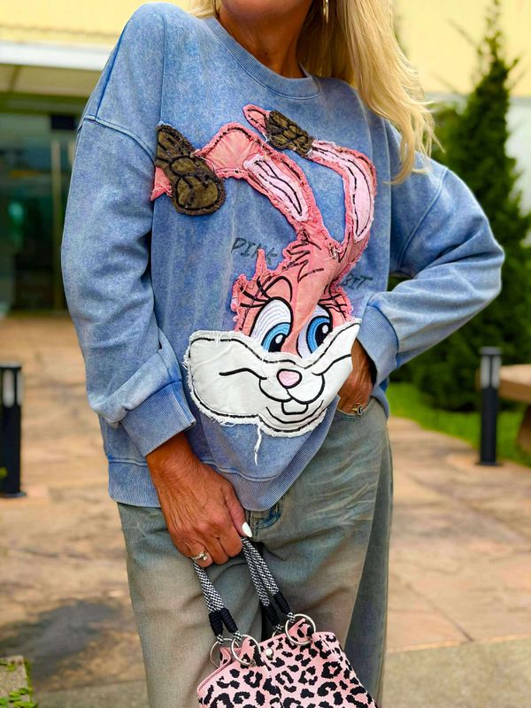 Funky Rabbit College Sweater  