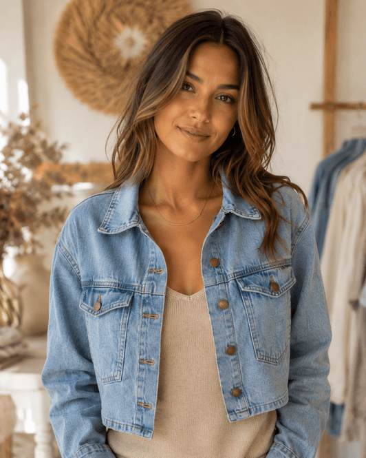 Hovedbilde Astrid Crop Denim Jacket ...
