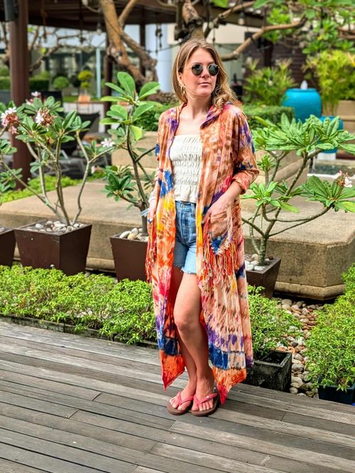 Hovedbilde Tie Dye Fringe Kimono