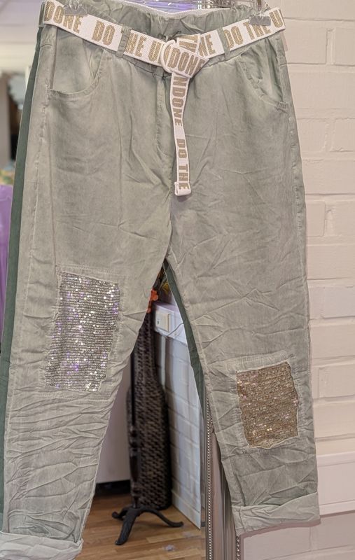 Summer Sequin Stretchy Pant XL