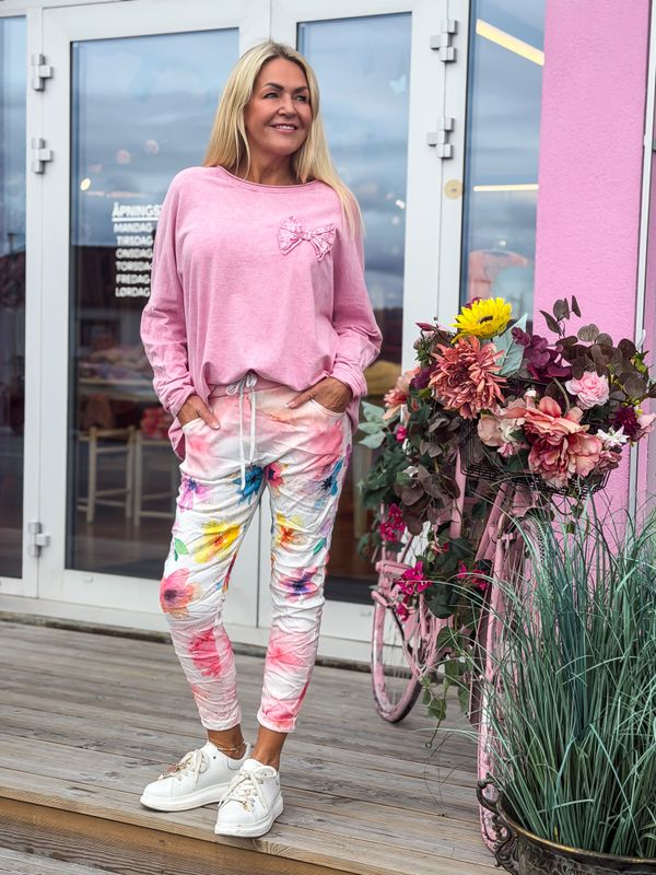 Shiny Flower Stretchy Pant