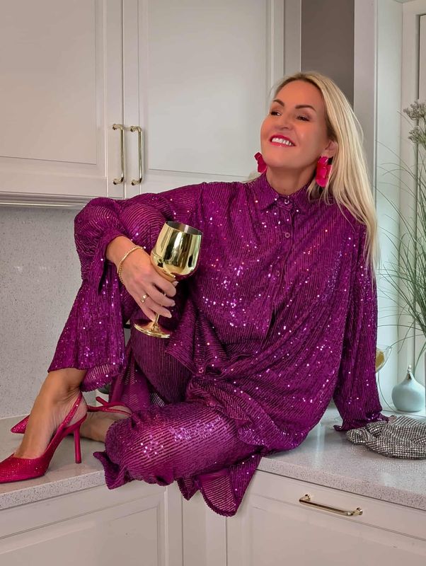 Sequin Oversized Shirt