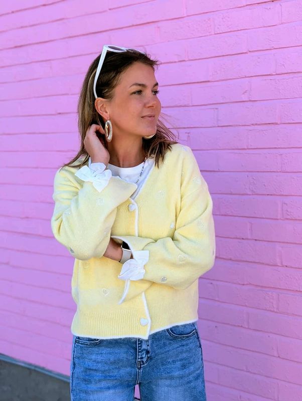 Heart Bow Cardigan