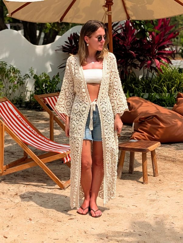 Long Crochet Kimono