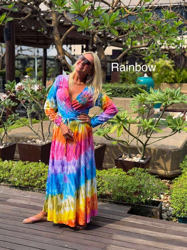Tie Dye Wrap Dress