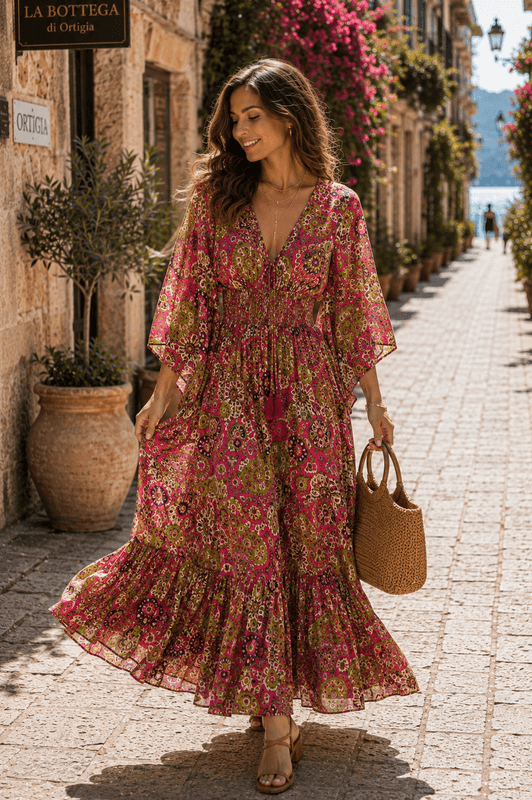 Poppy Paisley Maxi Dress