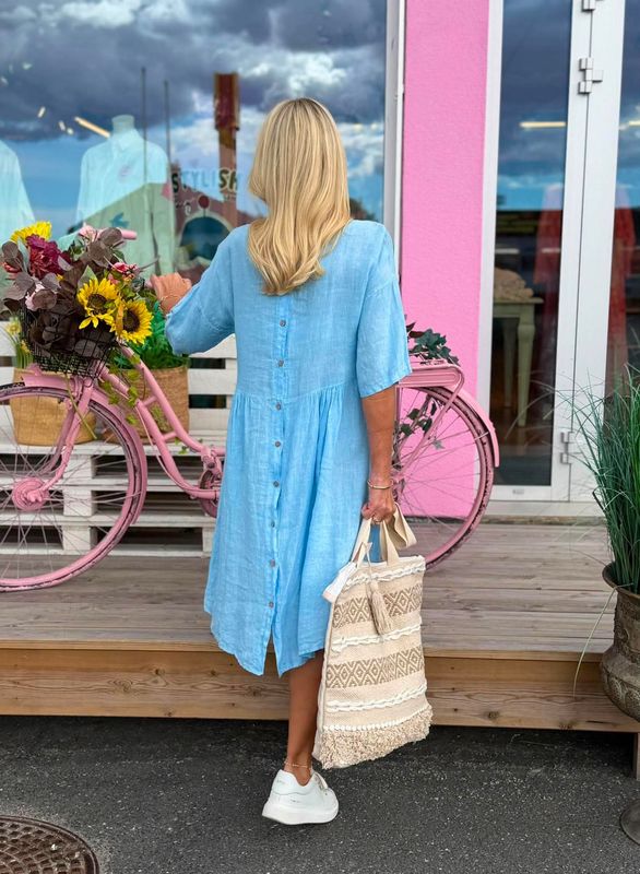 Button Up Linen Dress
