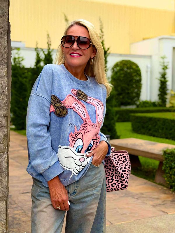 Funky Rabbit College Sweater  