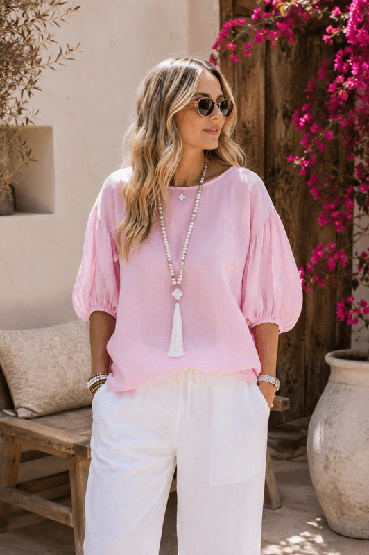 Mette Linen Blouse Love Forever