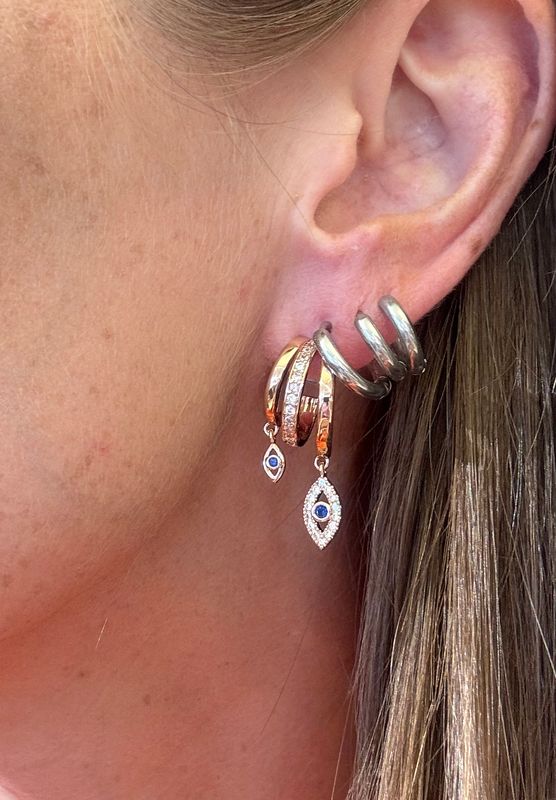 Triple Eye Earrings