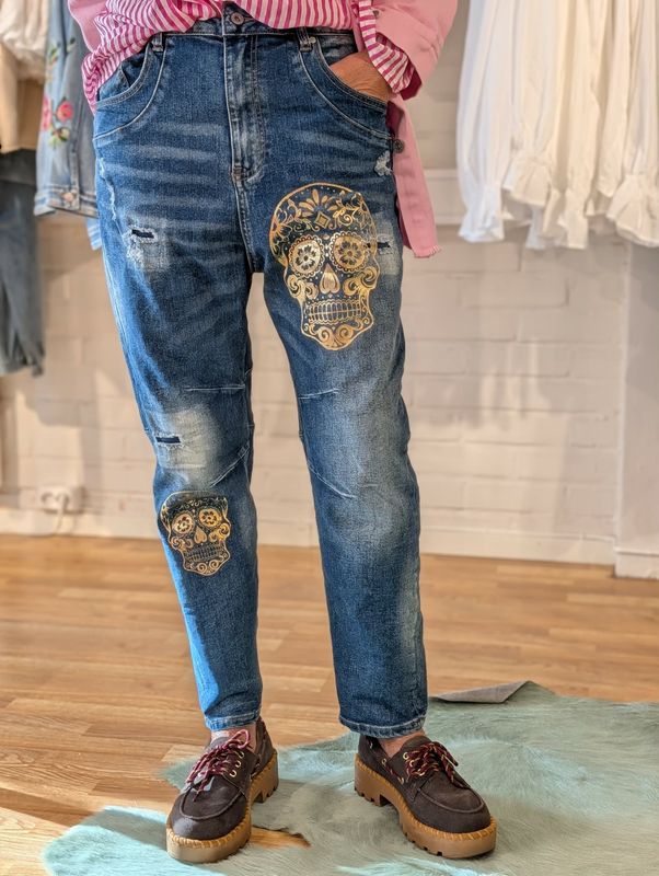 Golden Skull Generous Jeans XL