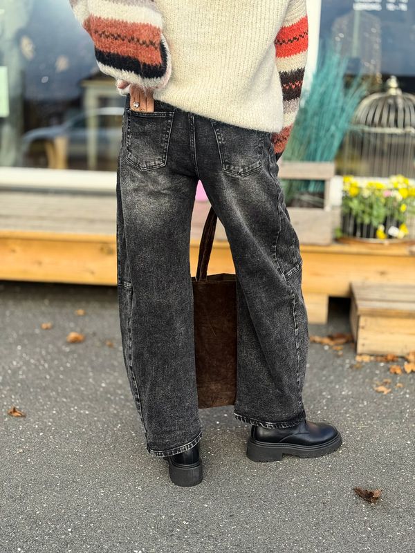 Washed Barrel Jeans
