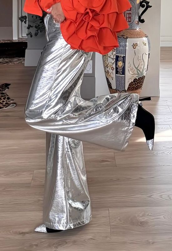 Silver Pant Metallic 