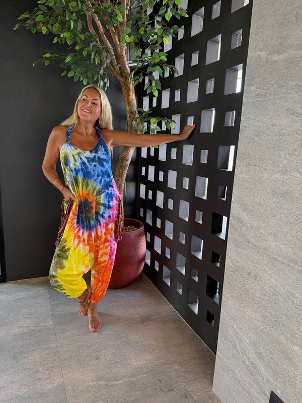 Tie Dye Fringe Jumpsuit 