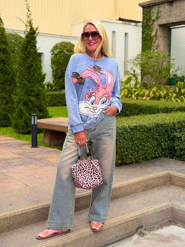 Funky Rabbit College Sweater  
