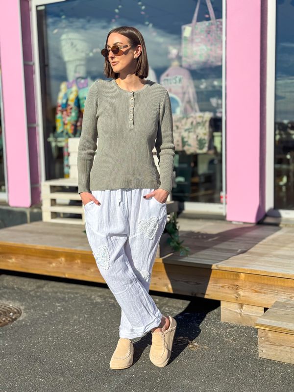Heart Linen Pant