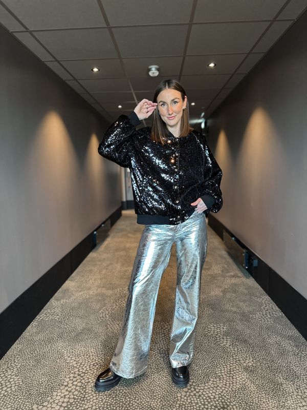 Klara Sequin Bomber Jacket