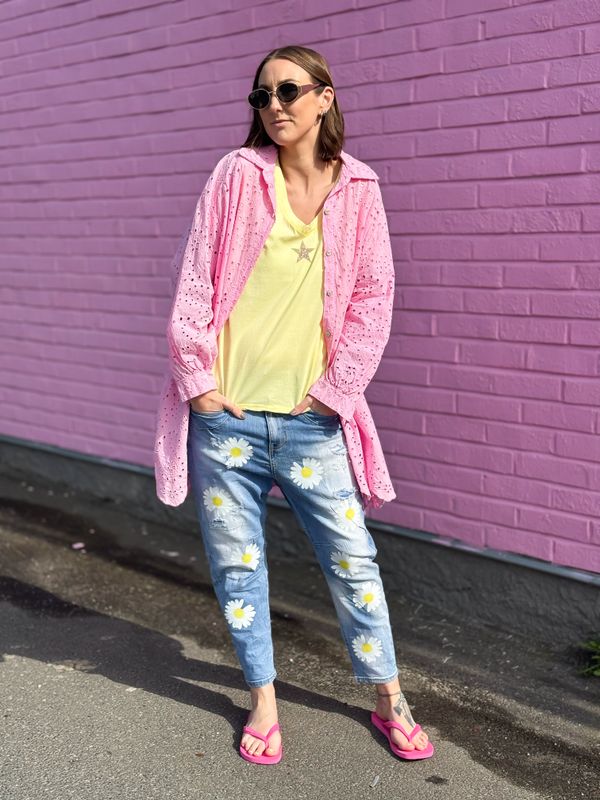 Flower Baggy Jeans