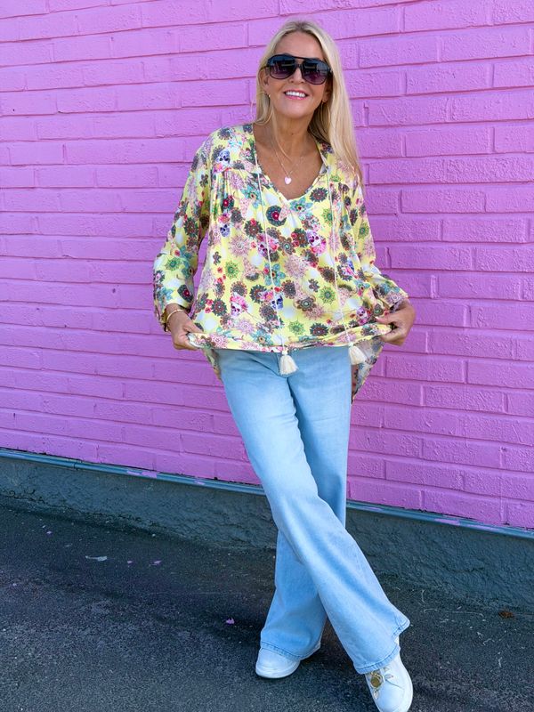 Skully Flower Blouse