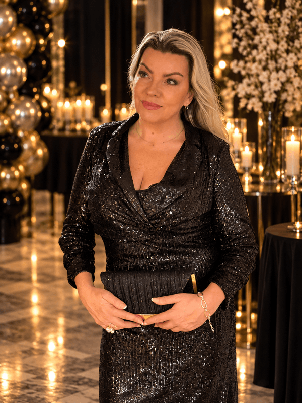 Sequin Dress And Bolero Set 