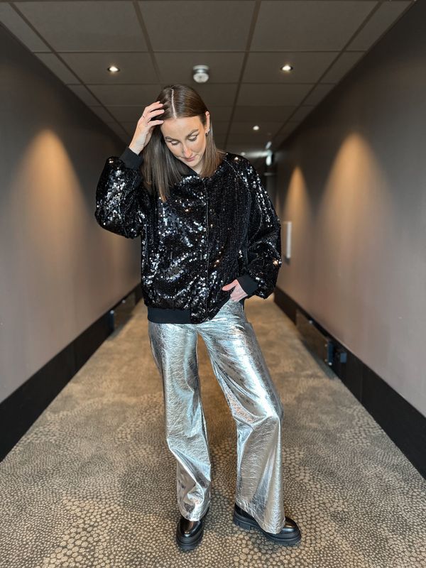 Klara Sequin Bomber Jacket