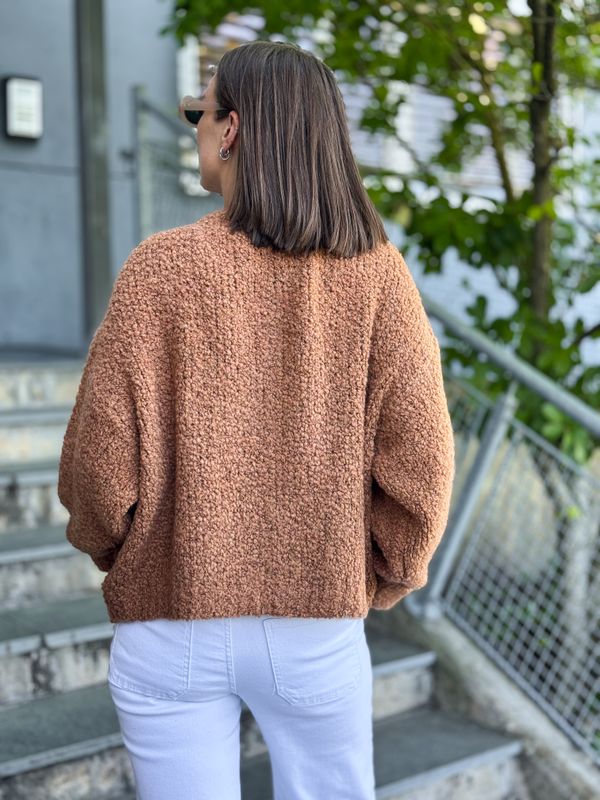 Button Bouclé Cardigan