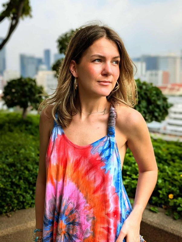 Tie Dye Fringe Dress