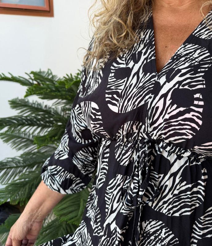 Zebra Skull Maxi Dress