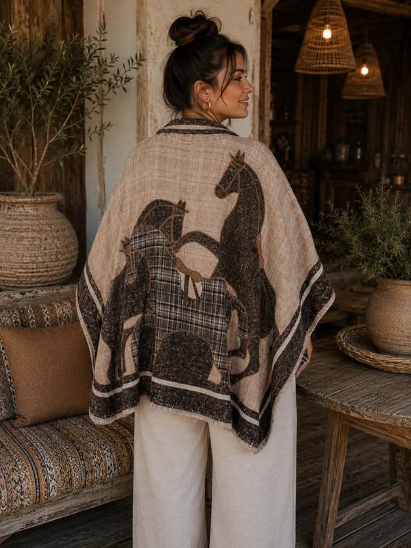 Horsie Oversized Poncho