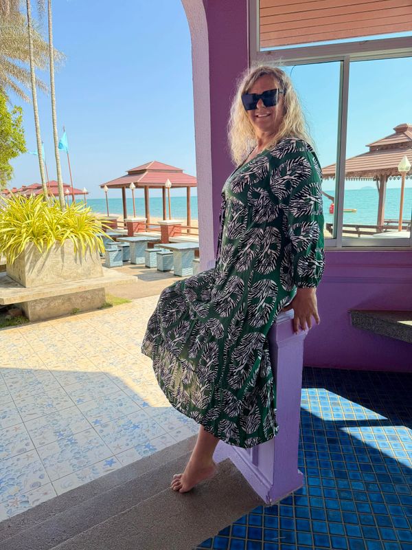 Zebra Skull Maxi Dress