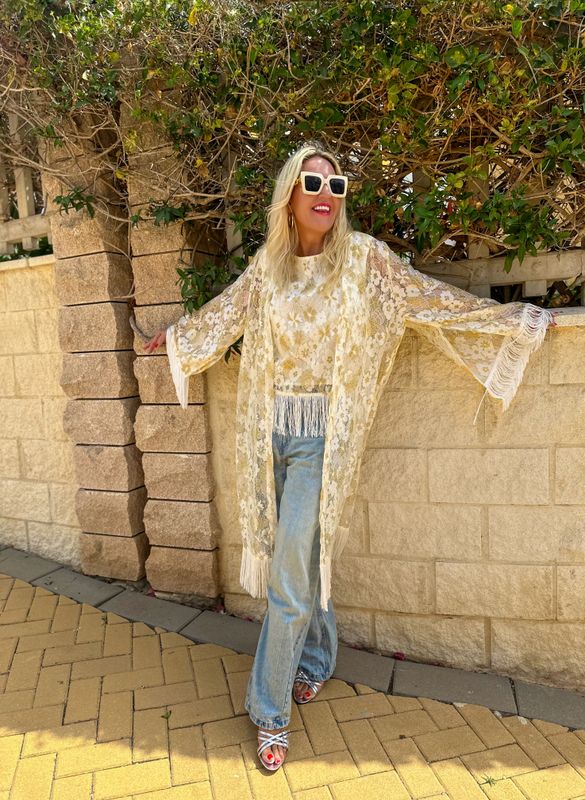 Fringe Boho Kimono Hunkøn 